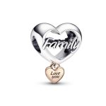 Love You Family Heart Charm