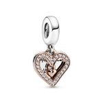 Sparkling Freehand Heart Dangle Charm