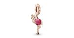 Pink Murano Glass Flamingo Dangle Charm 2 DWIMAGE 789431C01 RGB