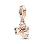Heart Winged Angel Dangle Charm