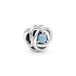 December Turquoise Blue Eternity Circle Charm