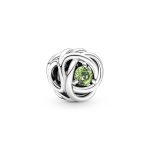 August Spring Green Eternity Circle Charm