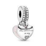 Mother & Daughter Hearts Dangle Charm