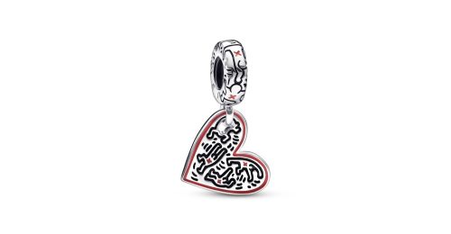 Keith Haring™ x Pandora Line Art People Heart Dangle Charm 1 DWIMAGE 792215C01 RGB