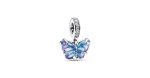 Blue Murano Glass Butterfly Dangle Charm 2 DWIMAGE 792698C01 RGB