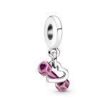 Dumbbell & Heart Dangle Charm