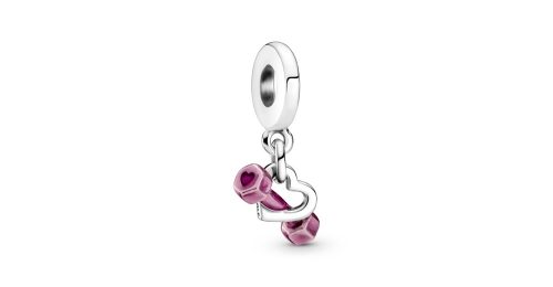 Dumbbell & Heart Dangle Charm 1 DWIMAGE 799545C01 RGB