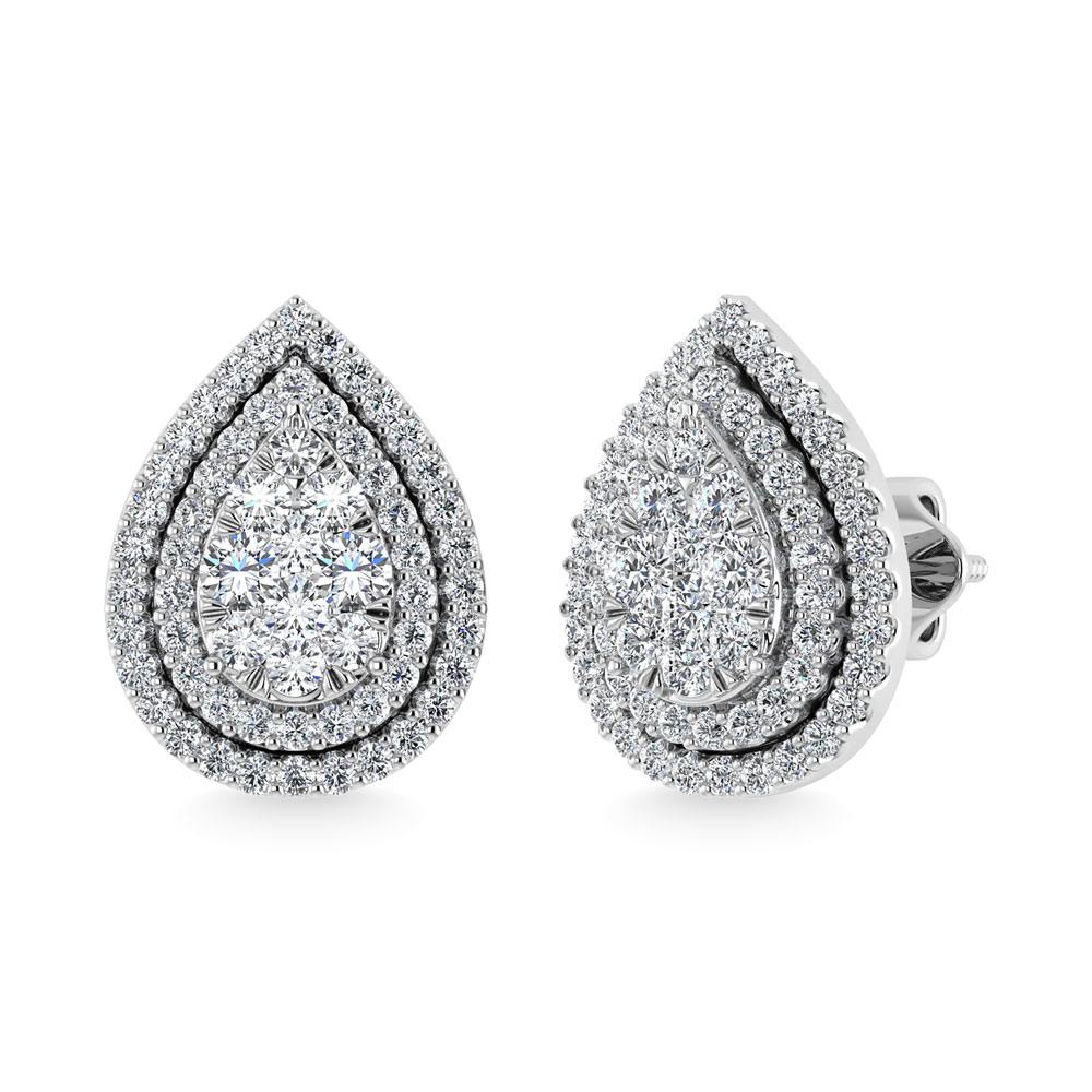 Diamond 7/8 Ct.Tw. Fashion Earrings in 10K White Gold - Image 1
