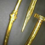 14K Gold Nail Bangle