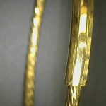 10K Gold Braided Bangle With Polish