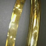 14K Gold Solid Thin Bangle