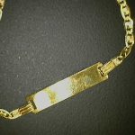 14K Gold Flat Gucci Baby ID Bracelet