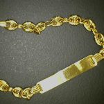 14K Gold Puff Gucci Baby ID Bracelet