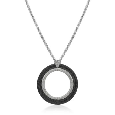 ALOR Large Open Circle Necklace 1 08 54 1065 11