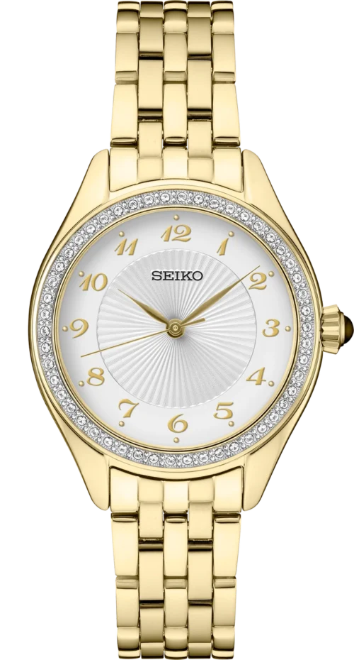 Crystals SS GP Quartz White Dial SUR394