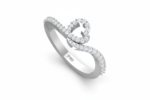 Fluid Curvature Openwork Heart