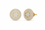 Classic Double Halo Diamond Studs Earring