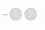 Classic Double Halo Diamond Studs Earring - Image 4