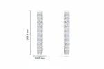 Shared-Prong Diamond Hoop Earring - Image 2