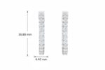 Round-Cut Sparkle Eternity Hoop Earring - Image 2