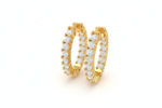 Elevated Daily Sparkle Hoop Earring - Image 3