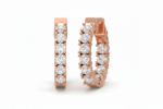 Classic Diamond Bar Hoop Earring - Image 4
