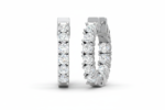 Classic Diamond Bar Hoop Earring