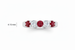 Five Stone Ruby With Diamond - Image 2