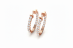 Oval Floating Hoop Earring - Image 4
