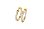 Oval Floating Hoop Earring - Image 3