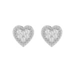 LADIES EARRINGS 0.20CT ROUND DIAMOND 14K WHITE GOLD