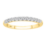 LADIES BAND 0.33CT ROUND DIAMOND 14K YELLOW GOLD (SI QUALITY)