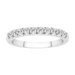 LADIES BAND 0.50CT ROUND DIAMOND 14K WHITE GOLD
