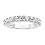 LADIES BAND 1.00CT ROUND DIAMOND 14K WHITE GOLD (SI QUALITY)