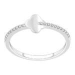 LADIES RING 0.10CT ROUND DIAMOND 14K WHITE GOLD