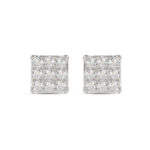 LADIES EARRING 0.25CT ROUND DIAMOND 10K WHITE GOLD