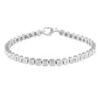 LADIES BRACELET 0.25CT ROUND DIAMOND STERLING SILVER/WHITE GOLD