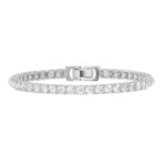 LADIES BRACELET 1.00CT ROUND DIAMOND 14K WHITE GOLD