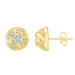 LADIES EARRINGS 1.00CT ROUND DIAMOND 10K YELLOW GOLD