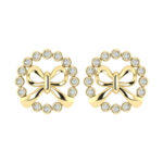 LADIES EARRINGS 0.25CT ROUND DIAMOND 10K YELLOW GOLD