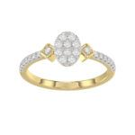 LADIES RING 0.33CT ROUND DIAMOND 10K YELLOW GOLD
