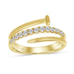 LADIES RING 0.33CT ROUND DIAMOND 14K YELLOW GOLD