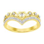 LADIES RING 0.20CT ROUND DIAMOND 10K YELLOW GOLD