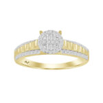 LADIES RING 0.25CT ROUND DIAMOND 10K YELLOW GOLD