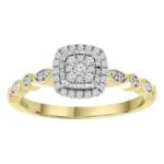 LADIES RING 0.20CT ROUND DIAMOND 10K YELLOW GOLD