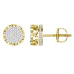 LADIES STUD EARRINGS 0.35CT ROUND DIAMOND 10K YELLOW GOLD 2 201626Y