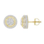 EARRINGS 0.25CT ROUND DIAMOND 10K YELLOW GOLD 2 206806Y