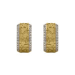LADIES EARRINGS 0.33CT ROUND DIAMOND 10K YELLOW GOLD - Image 2