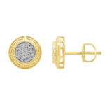 LADIES EARRINGS 0.25CT ROUND DIAMOND 10K YELLOW GOLD