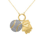 LADIES PENDANT WITH CHAIN 0.25CT ROUND DIAMOND 10K YELLOW GOLD - Image 2